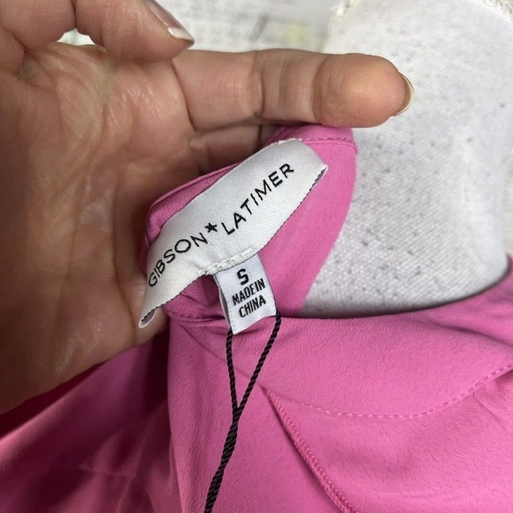 Gibson & Latimer Blouse Top size Small Rose PInk Mauve Lagenlook Wedding Modest - Picture 14 of 14